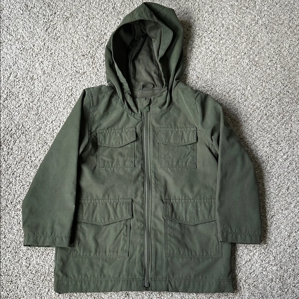 Old Navy Kids Olive Hooded Windbreaker - Raincoat